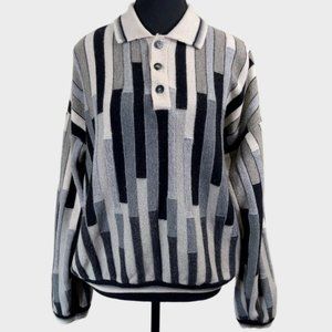 Vintage 90s Textured Coogi Style Cropped Sweater